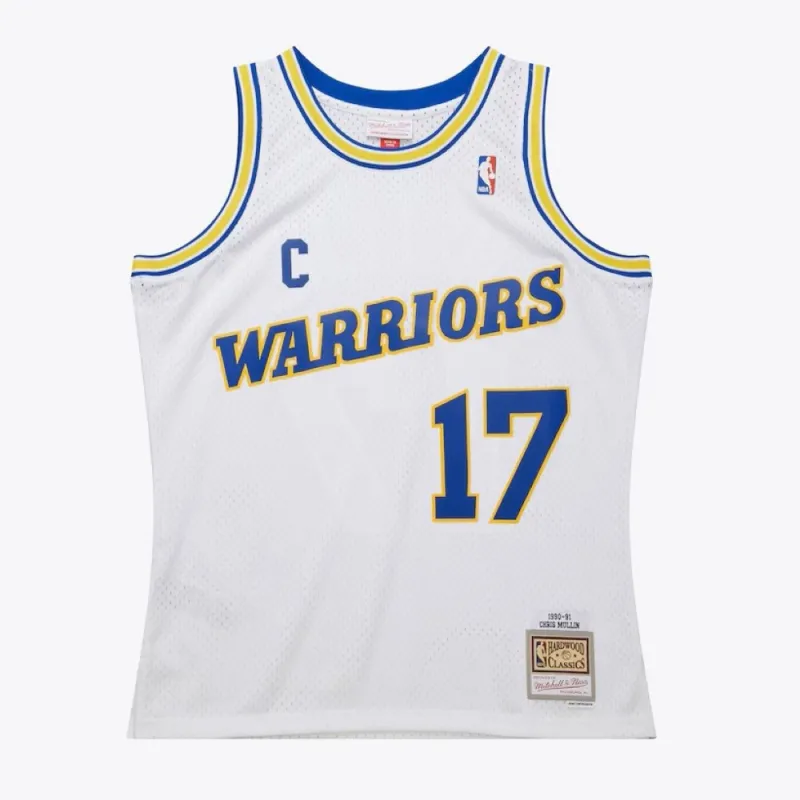 Camiseta Chris Mullin Golden State Warriors de Mitchell and Ness en blanco