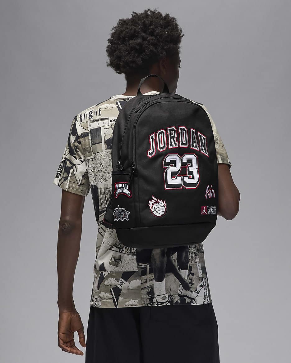 Mochila Air Jordan backpack patch negra