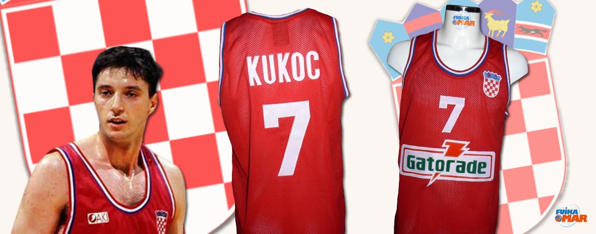 camiseta tony kukoc croácia